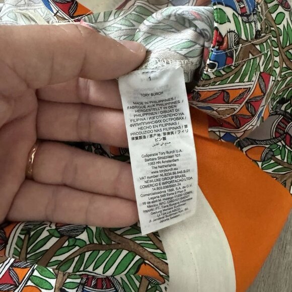 Tory Burch Womens Multicolor Geometric Animal Print Pants Silk size 10 EUC - Picture 15 of 16